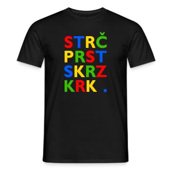 Strč Prst Skrz Krk - Tschechischer Zungenbrecher - Männer T-Shirt - Schwarz - Vorne - AI Model Male 178 light (178cm)
