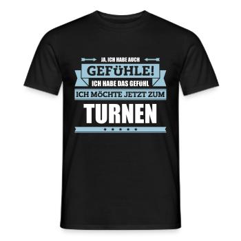 Lustiger Turner Spruch - Männer T-Shirt - Schwarz - Vorne - AI Model Male 178 light (178cm)