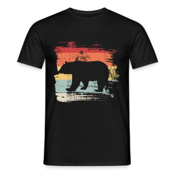 Ours canada cadeau gros ours ours brun protection des animaux - T-shirt homme - noir - Devant - AI Model Male 178 light (178cm)