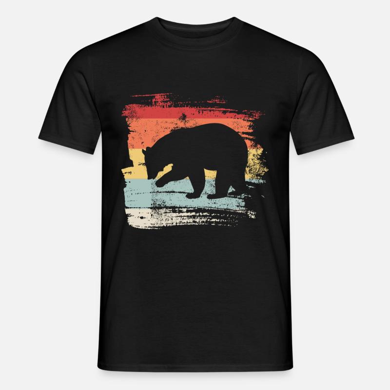 Bär Braunbär - Männer T-Shirt - Schwarz