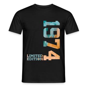52ND BIRTHDAY LIMITED EDITION 1974 - Men's T-Shirt - black - Front - AI Model Male 178 light (178cm)