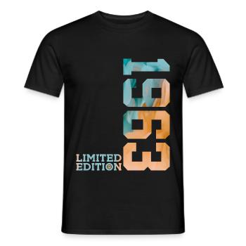 63E ANNIVERSAIRE ÉDITION LIMITÉE 1963 - T-shirt homme - noir - Devant - AI Model Male 178 light (178cm)