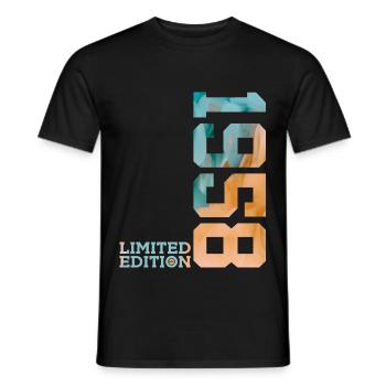 68TH BIRTHDAY LIMITED EDITION 1958 - Men's T-Shirt - black - Front - AI Model Male 178 light (178cm)