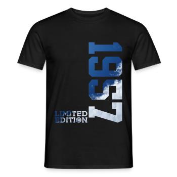 ÉDITION LIMITÉE 69E ANNIVERSAIRE 1957 - T-shirt homme - noir - Devant - AI Model Male 178 light (178cm)