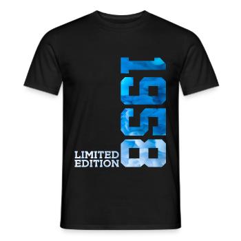 68TH BIRTHDAY LIMITED EDITION 1958 - Men's T-Shirt - black - Front - AI Model Male 178 light (178cm)