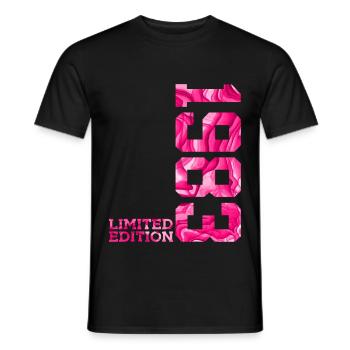 43RD BIRTHDAY PINK LIMITED EDITION 1983 - Men's T-Shirt - black - Front - AI Model Male 178 light (178cm)