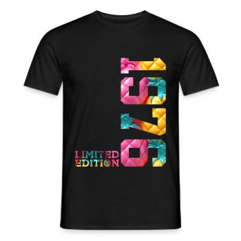 50. GEBURTSTAG LIMITED EDITION 1976 - Männer T-Shirt - Schwarz - Vorne - AI Model Male 178 light (178cm)