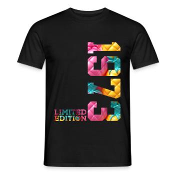 53RD BIRTHDAY LIMITED EDITION 1973 - Men's T-Shirt - black - Front - AI Model Male 178 light (178cm)