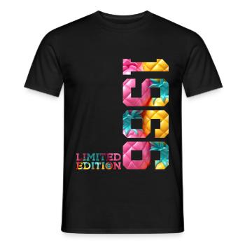 60E ANNIVERSAIRE ÉDITION LIMITÉE 1966 - T-shirt homme - noir - Devant - AI Model Male 178 light (178cm)