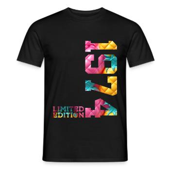 52ND BIRTHDAY LIMITED EDITION 1974 - Men's T-Shirt - black - Front - AI Model Male 178 light (178cm)