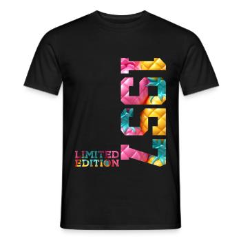 69E ANNIVERSAIRE ÉDITION LIMITÉE 1957 - T-shirt homme - noir - Devant - AI Model Male 178 light (178cm)