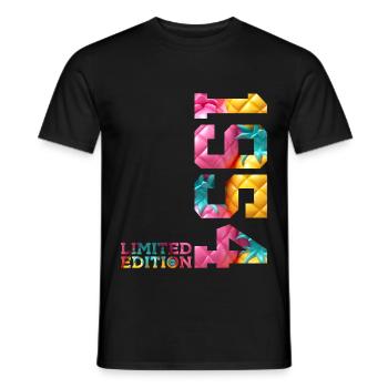 72E ANNIVERSAIRE ÉDITION LIMITÉE 1954 - T-shirt homme - noir - Devant - AI Model Male 178 light (178cm)