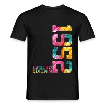 74TH BIRTHDAY LIMITED EDITION 1952 - Men's T-Shirt - black - Front - AI Model Male 178 light (178cm)
