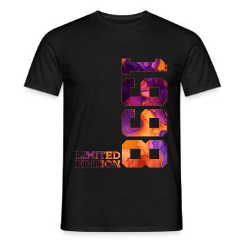 ÉDITION LIMITÉE 1998 28 ANS 28E ANNIVERSAIRE - T-shirt homme - noir - Devant - AI Model Male 178 light (178cm)