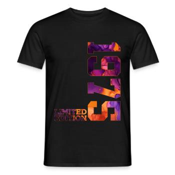 51ST BIRTHDAY 51 YEARS LIMITED EDITION 1975 - Men's T-Shirt - black - Front - AI Model Male 178 light (178cm)