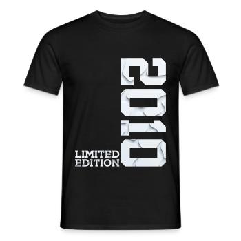 16. GEBURTSTAG LIMITED EDITION 2010 - Männer T-Shirt - Schwarz - Vorne - AI Model Male 178 light (178cm)