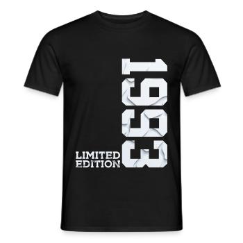 33RD BIRTHDAY LIMITED EDITION 1993 - Men's T-Shirt - black - Front - AI Model Male 178 light (178cm)