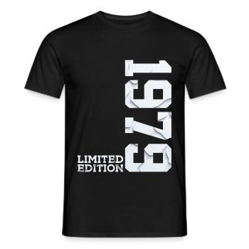 47TH BIRTHDAY LIMITED EDITION 1979 - Men's T-Shirt - black - Front - AI Model Male 178 light (178cm)