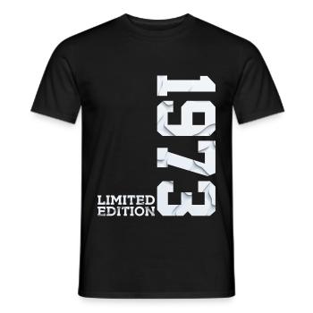 53RD BIRTHDAY LIMITED EDITION 1973 - Men's T-Shirt - black - Front - AI Model Male 178 light (178cm)