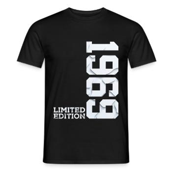 57TH BIRTHDAY LIMITED EDITION 1969 - Men's T-Shirt - black - Front - AI Model Male 178 light (178cm)