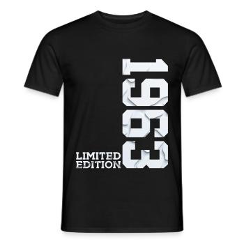 63E ANNIVERSAIRE ÉDITION LIMITÉE 1963 - T-shirt homme - noir - Devant - AI Model Male 178 light (178cm)