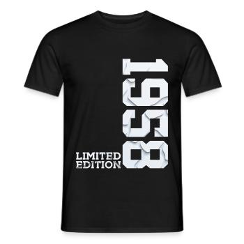 68TH BIRTHDAY LIMITED EDITION 1958 - Men's T-Shirt - black - Front - AI Model Male 178 light (178cm)