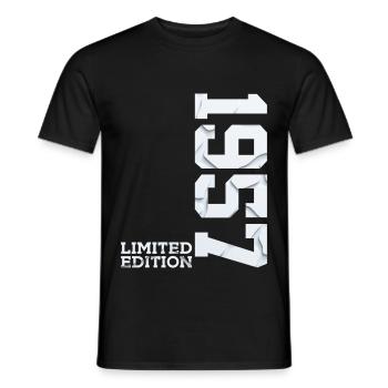 69E ANNIVERSAIRE ÉDITION LIMITÉE 1957 - T-shirt homme - noir - Devant - AI Model Male 178 light (178cm)