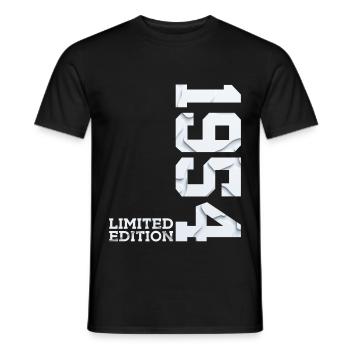 72E ANNIVERSAIRE ÉDITION LIMITÉE 1954 - T-shirt homme - noir - Devant - AI Model Male 178 light (178cm)