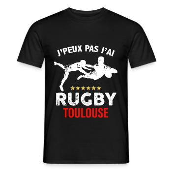 I can't I have Toulouse Rugby Supporter - Männer T-Shirt - Schwarz - Vorne - AI Model Male 178 light (178cm)