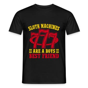 Gambling Fan Slot Machine Boys Best Friend Casino - Männer T-Shirt - Schwarz - Vorne - AI Model Male 178 light (178cm)