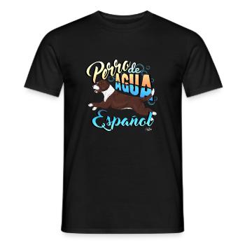 perrodeaguaespanol11 - Männer T-Shirt - Schwarz - Vorne - AI Model Male 178 light (178cm)