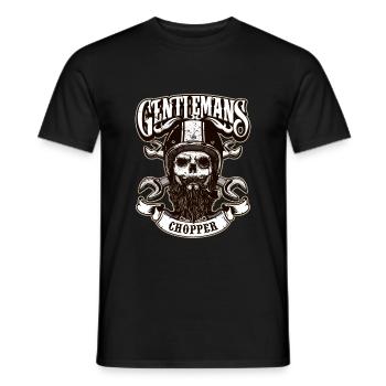 Gentlemans Chopper - Biker - Men's T-Shirt - black - Front - AI Model Male 178 light (178cm)