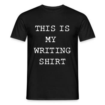 Ceci est ma chemise d'écriture - T-shirt homme - noir - Devant - AI Model Male 178 light (178cm)