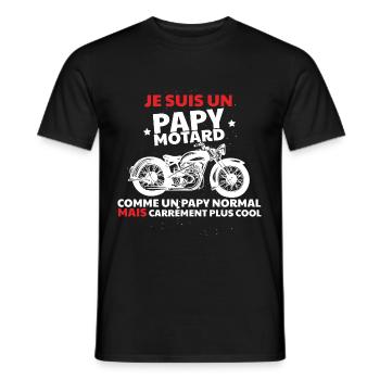 Opa Biker T-Shirt - Männer T-Shirt - Schwarz - Vorne - AI Model Male 178 light (178cm)