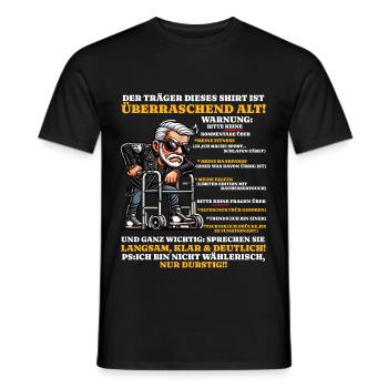 Anniversaire 30 ans Étonnamment vieux hommes - T-shirt homme - noir - Devant - AI Model Male 178 light (178cm)