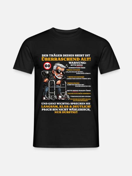 Compleanno 60 anni sorprendentemente vecchi uomini - T-shirt uomo - nero