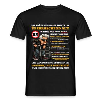 Birthday 53 years Surprisingly old - Men's T-Shirt - black - Front - AI Model Male 178 light (178cm)