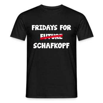 Freitage sind für Schafkopf Spiele Witziger Spruch - Männer T-Shirt - Schwarz - Vorne - AI Model Male 178 light (178cm)