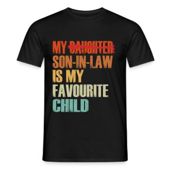 My Daughter Son-in-Law Is Favorite Funny Quote - Männer T-Shirt - Schwarz - Vorne - AI Model Male 178 light (178cm)