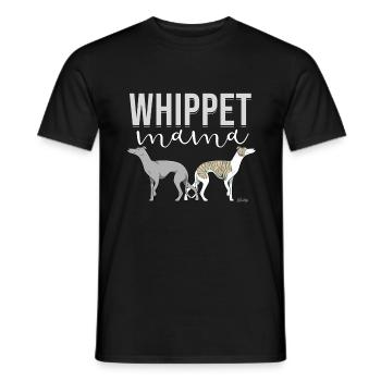 Whippet Mama III - Männer T-Shirt - Schwarz - Vorne - AI Model Male 178 light (178cm)