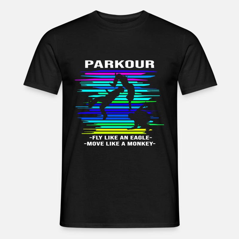 Parkour Backflip - Männer T-Shirt - Schwarz