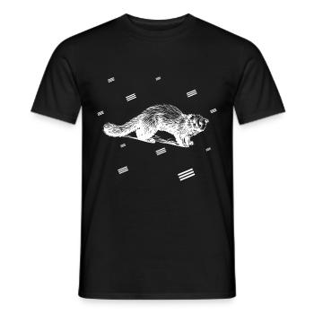 Ratto - roditore - T-shirt uomo - nero - Fronte - AI Model Male 178 light (178cm)