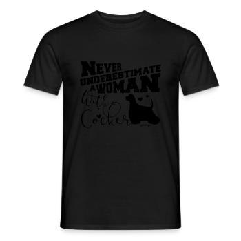 womancockerunderestimate2 - Männer T-Shirt - Schwarz - Vorne - AI Model Male 178 light (178cm)