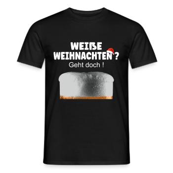 weiße weihnachten bier - Männer T-Shirt - Schwarz - Vorne - AI Model Male 178 light (178cm)