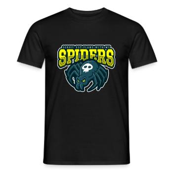 Sorry Spiderplans - Men's T-Shirt - black - Front - AI Model Male 178 light (178cm)
