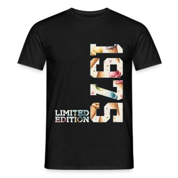 LIMITED EDITION 1975 51 JAHRE EIS 51. GEBURTSTAG - Men's T-Shirt - black - Front - AI Model Male 178 light (178cm)