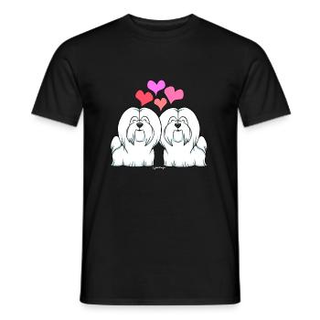 Coton De Tuléar Liebe - Männer T-Shirt - Schwarz - Vorne - AI Model Male 178 light (178cm)