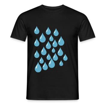 Raindrops - Men's T-Shirt - black - Front - AI Model Male 178 light (178cm)