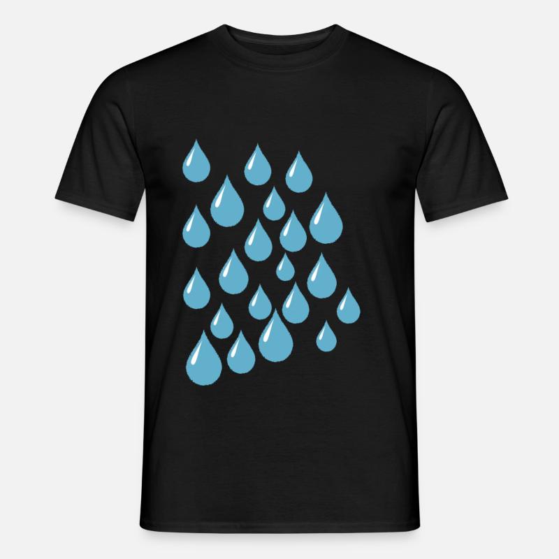 Regentropfen - Männer T-Shirt - Schwarz