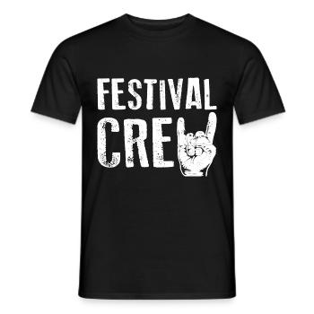 FESTIVAL CREW Party Music Celebration - Men's T-Shirt - black - Front - AI Model Male 178 light (178cm)